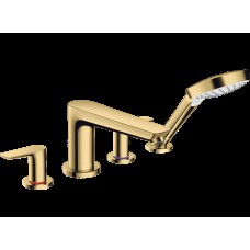 Змішувач Talis E врізний на край ванни на 4 отвори Polished Gold Optic (71748990)