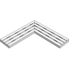 Решітка MANHATTAN ANGLE CORNER DRAINAGE GRATE BONE - 50x50 Manhattan з колекції Manhattan Решітка MANHATTAN ANGLE CORNER DRAINAGE GRATE BONE - 50x50 Manhattan з колекції Manhattan