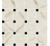 Мозаїка (29.1x29.1) 2405310 Мос. Intrec. Bian-Nero - Мраморный з колекції Мрамор Версаче