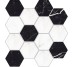 Мозаїка Capitol/Luxury White/Black Hexagono Pulido - 26.5x28.3  Capitol з колекції Capitol Halcon