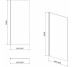 Стенка неподвижная душевая CREA 90*200