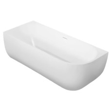 V057BL00SX CORA Ванна из искусственного камня пристенная со встроенной панелью 170 x 75 x 52h, левая, белый глянец (1 сорт)