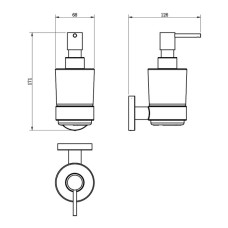 DFL21010801MB Flow Диспенсер для жидкого мыла с держателем, цвет черный матовый (1 сорт) Flow  — страница 2