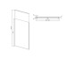 Кабина walk in ICON 100x200-280 стекло прозрачное, профиль хром