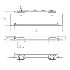 Полиця для ванної кімнати KRP Graz-GRP95611