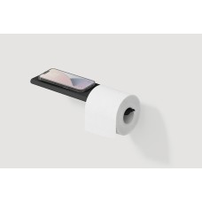 Держатель туалетной бумаги с полкой &quot;SLIM&quot; R, RAL9005 (black mat)