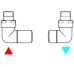 Набор вентилей трехосевой регулирующий левый левый хром Terma Terma