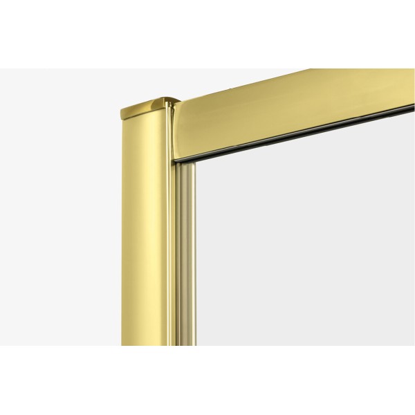 Душова кабіна квадратна Prime Light Gold 100x100x200 скло clear ACTIVE SHIELD 6мм