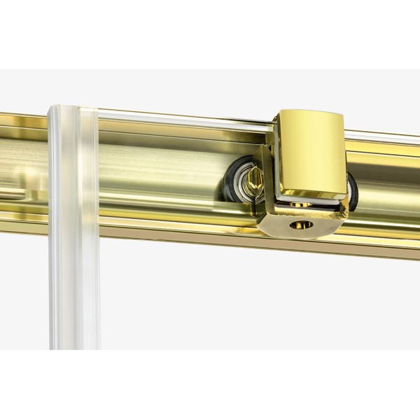 Душова кабіна квадратна Prime Light Gold 100x100x200 скло clear ACTIVE SHIELD 6мм
