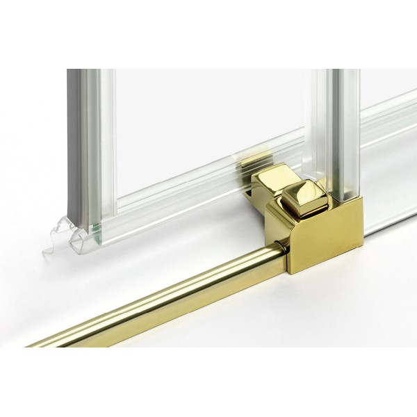 Душова кабіна квадратна Prime Light Gold 100x100x200 скло clear ACTIVE SHIELD 6мм