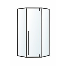 MORA 90-P душевая кабина 90*90*200 см пятиугольная, дверь распашная, профиль черный матовый, стекло прозрачное MORA 90-P душевая кабина 90*90*200 см пятиугольная, дверь распашная, профиль черный матовый, стекло прозрачное