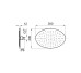Верхний душ Oval 30x20 см, matt black (100348356)