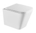 DFL0520111W Flow square Подвесной безобедочный унитаз с крышкой soft-close, Vortex Flush, белый глянец (1 сорт)