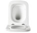DFL0520111W Flow square Подвесной безобедочный унитаз с крышкой soft-close, Vortex Flush, белый глянец (1 сорт)