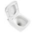 DFL0520111W Flow square Подвесной безобедочный унитаз с крышкой soft-close, Vortex Flush, белый глянец (1 сорт)