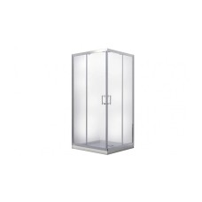 Кабіна квадратна MODERN 90x90x190 універсальна: скло прозоре, профіль хромований