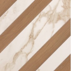 Декор (60x60) fNK7 Roma Diamond Righe Calacatta Bark Avana Ins. - Roma Diamond з колекції Roma Diamond FAP Декор (60x60) fNK7 Roma Diamond Righe Calacatta Bark Avana Ins. - Roma Diamond з колекції Roma Diamond FAP