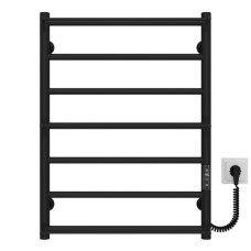 Полотенцесушитель электрический Ladder П7 500х700 нержавеющая сталь (Черный, JD03, Правое подключение) Электрические полотенцесушители — страница 22