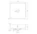 Умивальник 40*40*12,5см накладний кам'яний Solid surface