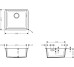 Кухонна мийка S510-U450  під стільницю 500х450 Concretegrey (43431380)