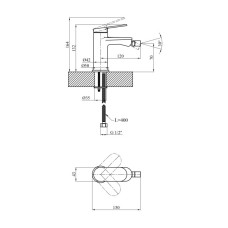Смеситель для биде Element 211210-3801 Смеситель для биде Element 211210-3801