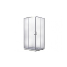 Кабіна квадратна MODERN 90x90x190 універсальна: скло прозоре, профіль хромований Кабіна квадратна MODERN 90x90x190 універсальна: скло прозоре, профіль хромований