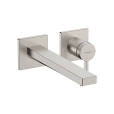 Змішувач Tecturis E 225 для умивальника зі стіни, Stainless Steel Optic (73051800) TECTURIS E