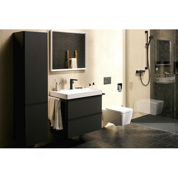 Змішувач Tecturis E 210 Fine CoolStart EcoSmart+ push-open для умивальника з поворотним виливом, Matt Black (73060670)