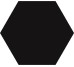 Плитка (11x12.6) 760011 Matiere Hexa-Stile Black - Matiere з колекції Matiere Settecento