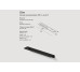 Полиця "SLIM" 500, рушникотримач L, гачок R, RAL9005 (black mat)