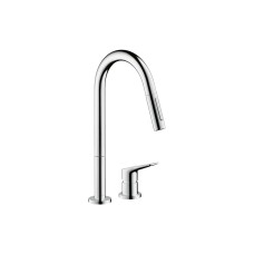 Змішувач Axor Citterio М 220 для кухні на 2 отв. з витяж. виливом Chrome (34822000)