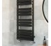 WLWAT111050K9M5E8TS1D Рушникосушка електрична Terma WARP T 1110*500 ,колір RAL 9005 mat (чорний мат), підключення E8, Split 600 W (1 сорт)