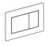 115.660.11.1 Sigma01 square Клавіша змиву, подвійний змив, білий глянець (1 сорт)
