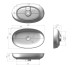 Умивальник 65*40*15,2 см накладний кам'яний Solid surface