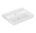 COLLARO Умывальник 600x470 мм с отверстием и переливом White Alpin TitanCeram (4A336001)