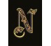 Декор 14,5x19,4 Lettera Nera N - Alphabet - 489830 з колекції Alphabet Versace