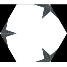 STELLA NERO 22x25 (шестигранник) (плитка для пола и стен)