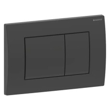 Кнопка смыва DELTA 20 square (ex 30), пластик, двойной смыв, черный матовый