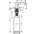Дозатор кухонный A41 для моющего средства 500 ml врезной Matt Black (40438670)
