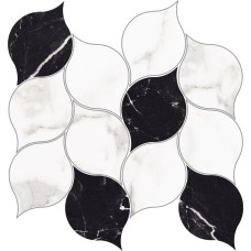 Мозаїка Capitol/Luxury White/Black Hojas Pulido - 27.2x28.9 Capitol з колекції Capitol Мозаїка Capitol/Luxury White/Black Hojas Pulido - 27.2x28.9 Capitol з колекції Capitol