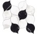 Мозаїка Capitol/Luxury White/Black Hojas Pulido - 27.2x28.9  Capitol з колекції Capitol Halcon