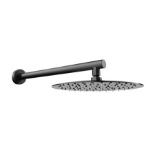 D113000000110GM Flow Верхня душова лійка d=250 мм з кронштейном, gun metal (1 сорт) D113000000110GM Flow Верхня душова лійка d=250 мм з кронштейном, gun metal (1 сорт)