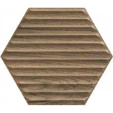 Плитка стеновая Serene Brown Heksagon STR 17,4x19,8 код 2895 Ceramika Paradyz