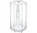 SHOWERAMA 10-5 Comfort  душова кабіна п`ятикутна 100х100 см, профіль срібний, прозоре скло/ матове скло