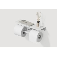 Тримач туалетного паперу, подвійний &quot;LAYER&quot;, RAL9016 (white mat)