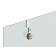 Гачок на скло "STYLE" RAL9016 white gloss Гачок на скло "STYLE" RAL9016 white gloss
