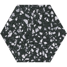 VENICE BLACK HEX 22x25 (шестигранник) (плитка для підлоги та стін)