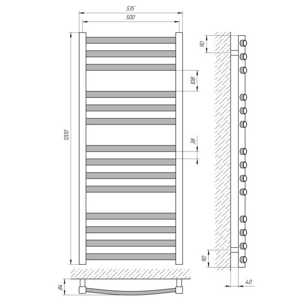 Рушникосушарка Гранд П14 500х1200
