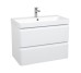 Шкафчик с умывальником Акцент Люкс 75 Deep White matt Аква Родос Aqua Rodos