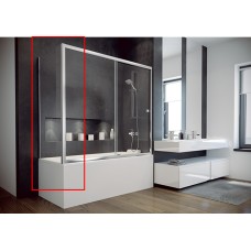 Панель на ванну бокова BESCO DUO SLIDE II 70x150 скло прозоре, профіль хромований